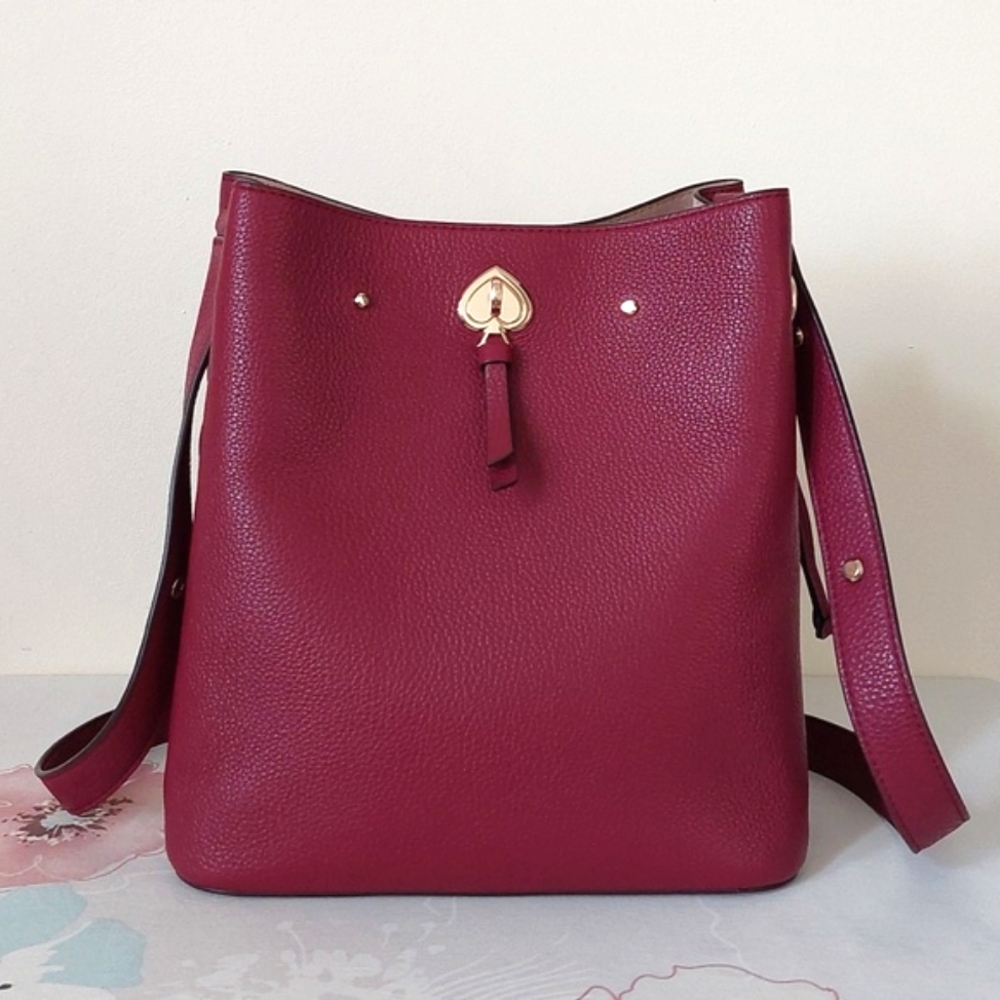 Kate Spade Wine Red Leather Shoulder / Crossbody Bag
